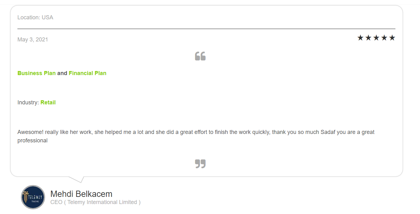 Nursery Garden Excel Financial Model Template-Testimonial