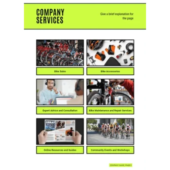 Online Bicycle Shop Business Plan - Company Services