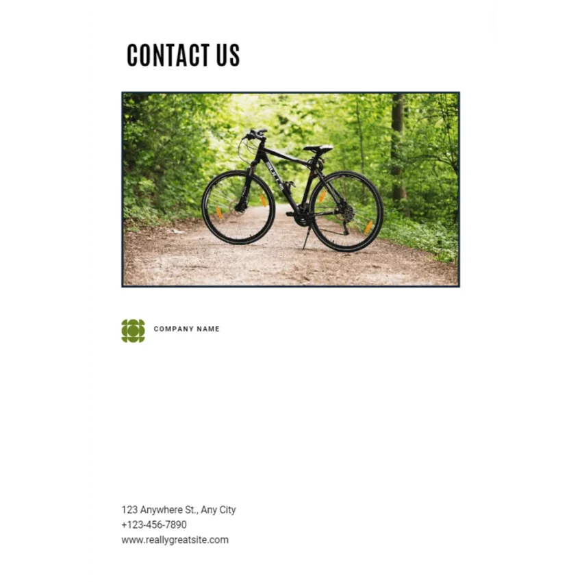 Online Bicycle Shop Business Plan - Contact Us