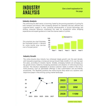 Online Bicycle Shop Business Plan - Industry Analysis