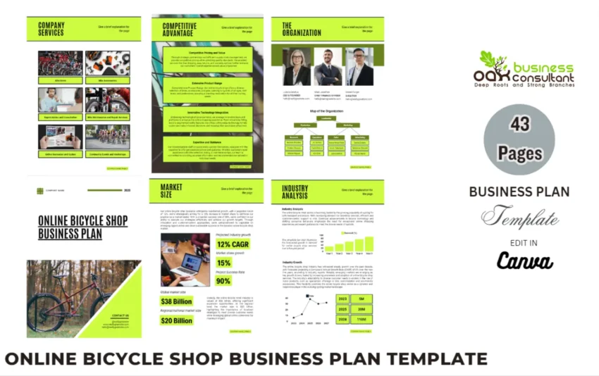 Online Bicycle Shop Business Plan Template - Product Image