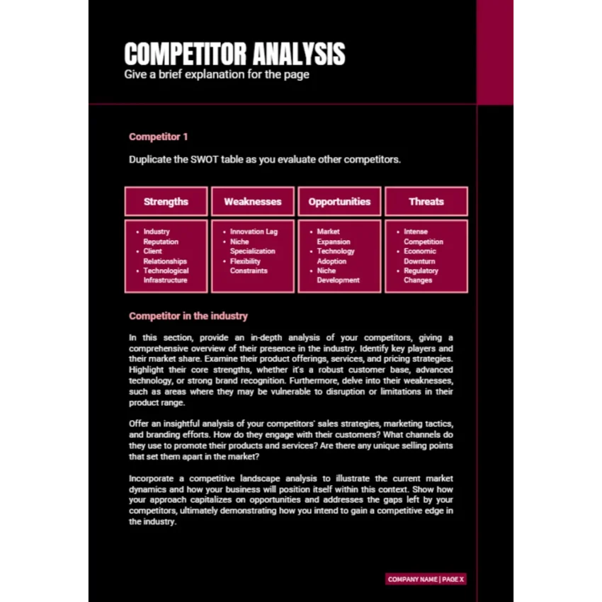 Remote Tech Support Business Plan - Competitor Analysis