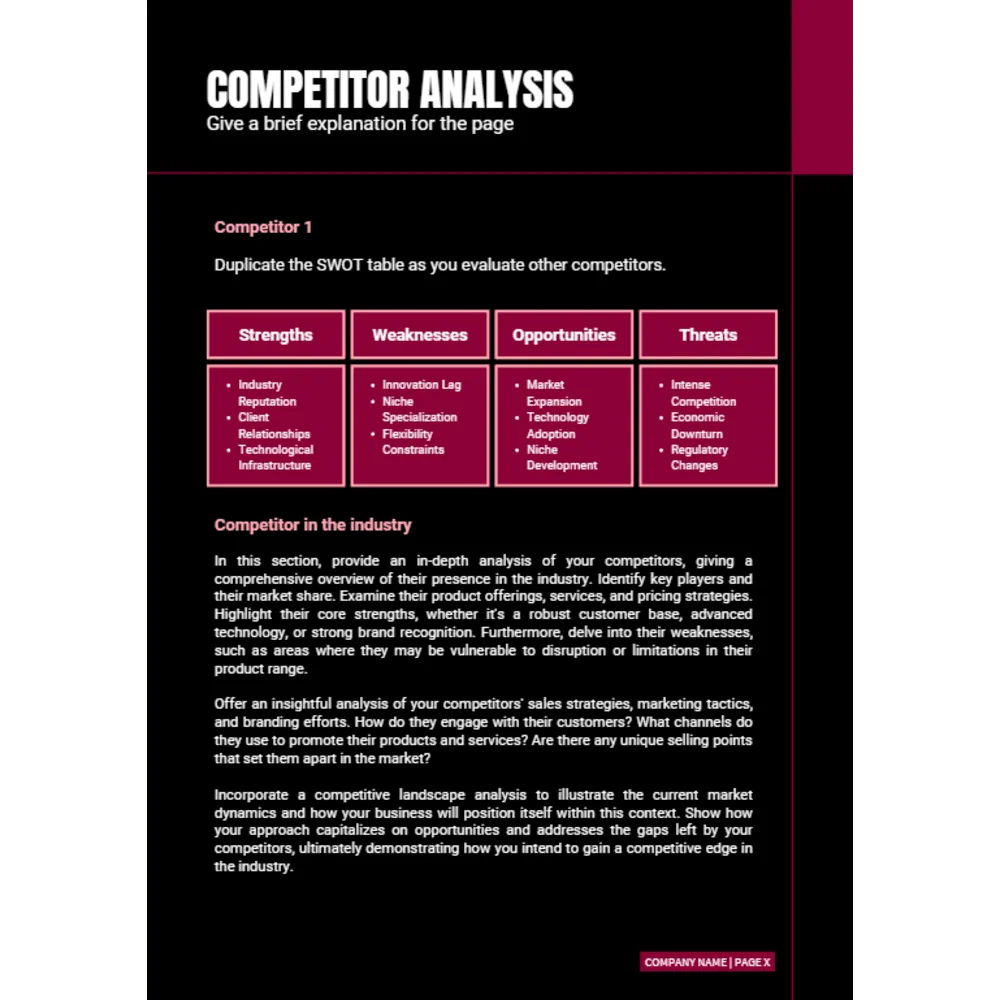 Remote Tech Support Business Plan - Competitor Analysis