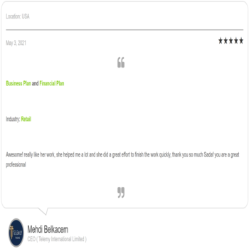 TeaRoom Business Plan Template-Testimonial