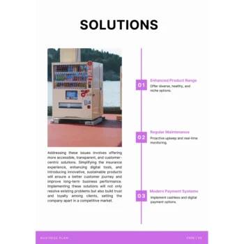 Vending Machine Business Plan Template - Solutions