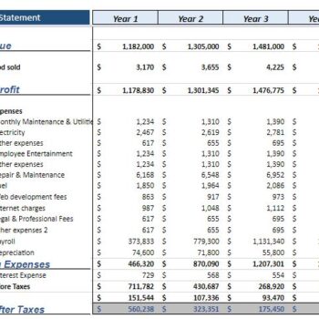 Language School Excel Financial Model