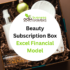 Beauty Subscription Box Excel Financial Model