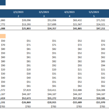 Beauty Subscription Box Excel Financial Model-Monthly Income Statement