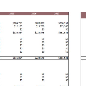 Dermatology Center Excel Financial Model Template-Balance Sheet
