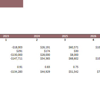 Dermatology Center Excel Financial Model Template-Project Evaluation