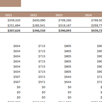 Escape Room Excel Financial Model Template-Income Statement (Yearly)