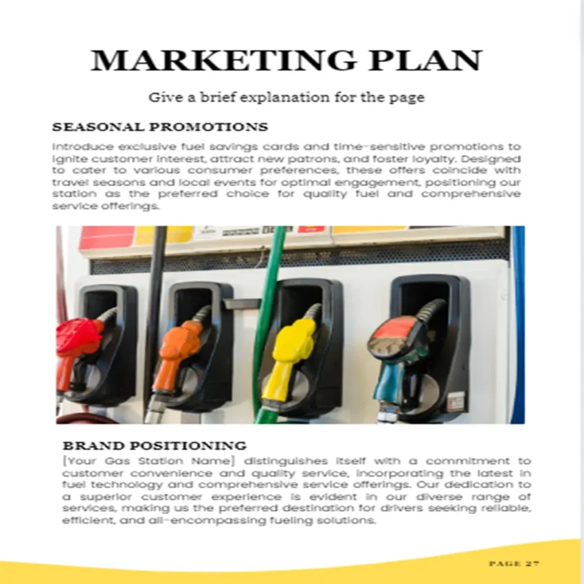 Gas Station Business Plan - Marketing Plan