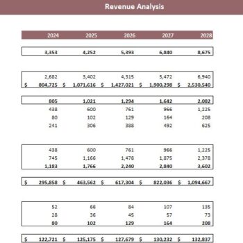 Orthopedic Center Excel Financial Model Template - Revenue Analysis