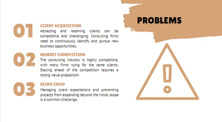 Consulting Business Pitch Deck-Problems