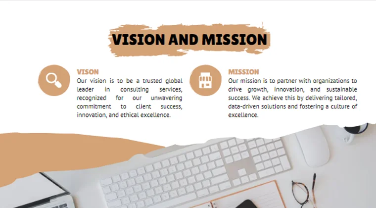 Consulting Business Pitch Deck-Vision And Mission