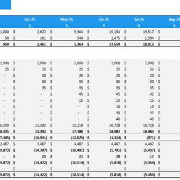 Diabetic Clinic Financial Model - Income Statement
