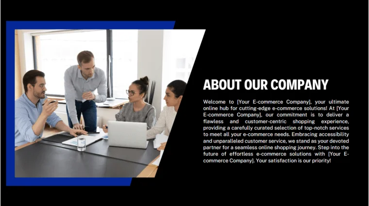 E-Commerce Pitch Deck - About Our Company