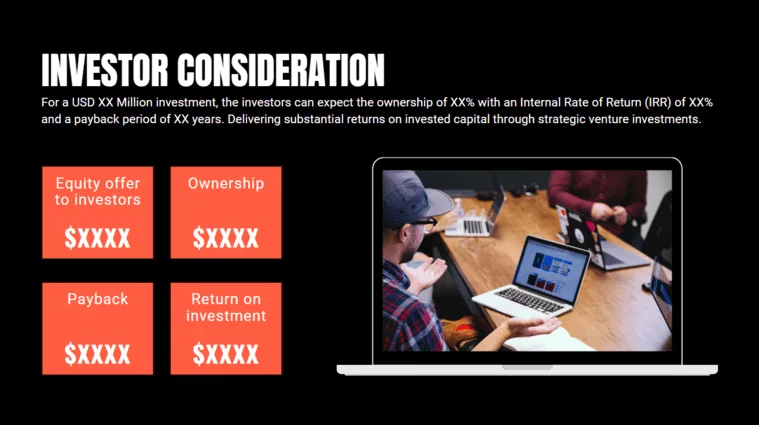E commerce pitch deck investor consideration