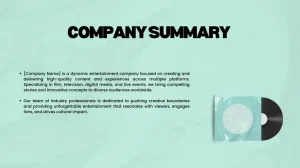 Entertainment Business Pitch Deck - Company Summary