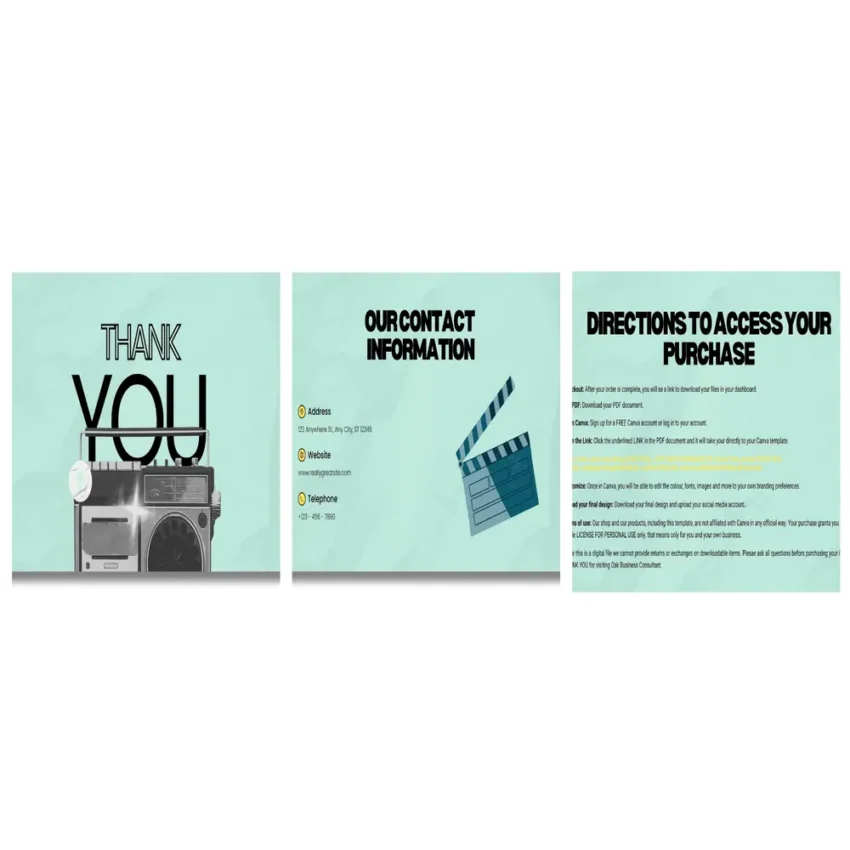 Entertainment Business Pitch deck template - Contact Us- FI