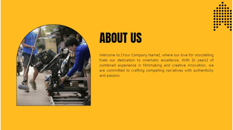 Film Pitch Deck Template-About Us