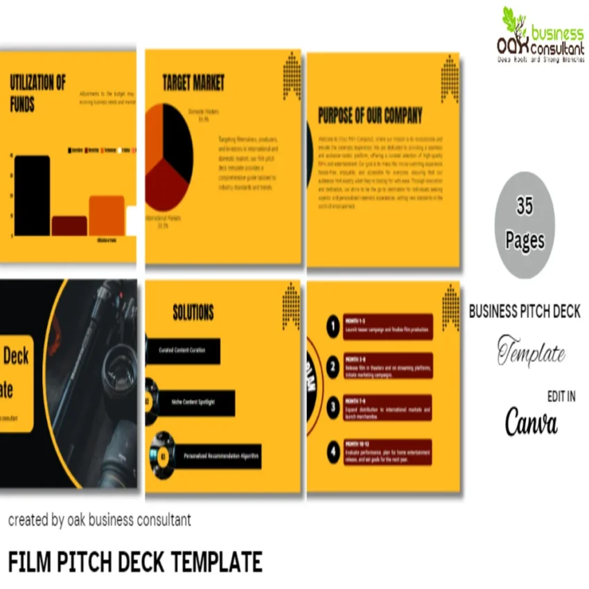 Film Pitch Deck Template - Company Summary - FI