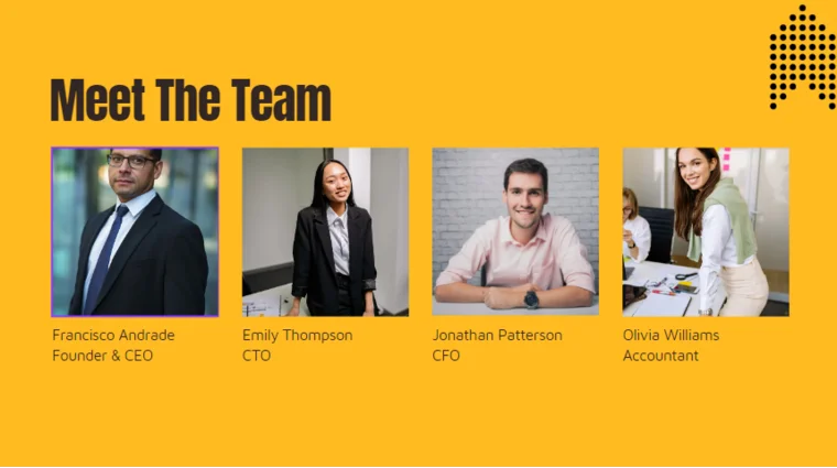 Film Pitch Deck Template-Meet the Team