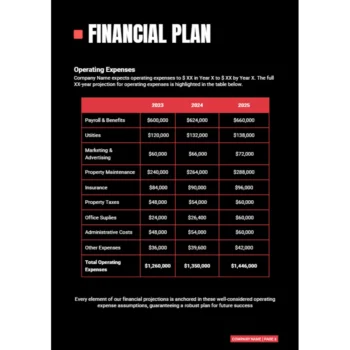 Global Marketing Business Plan - Financial Plan