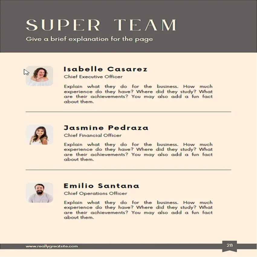 Graphic Design Business Plan - Our Team