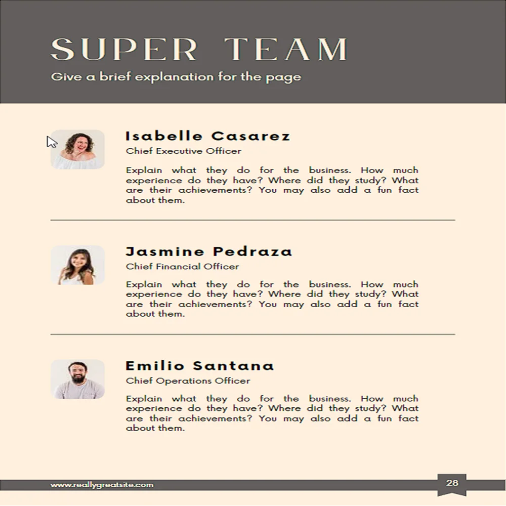 Graphic Design Business Plan - Our Team