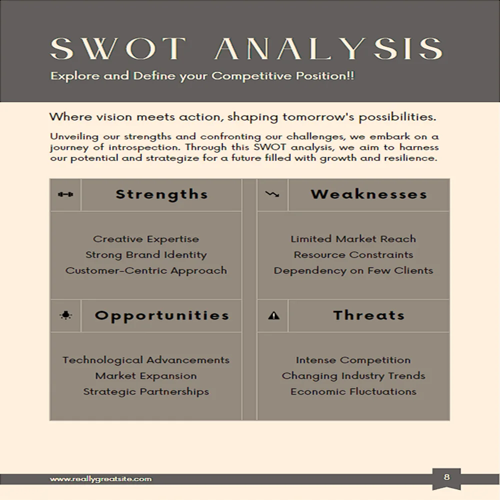 Graphic Design Business Plan - SWOT Analysis
