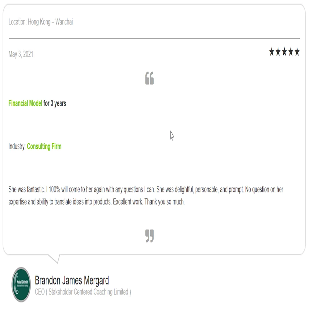 Graphic Design Business Plan - Testimonial