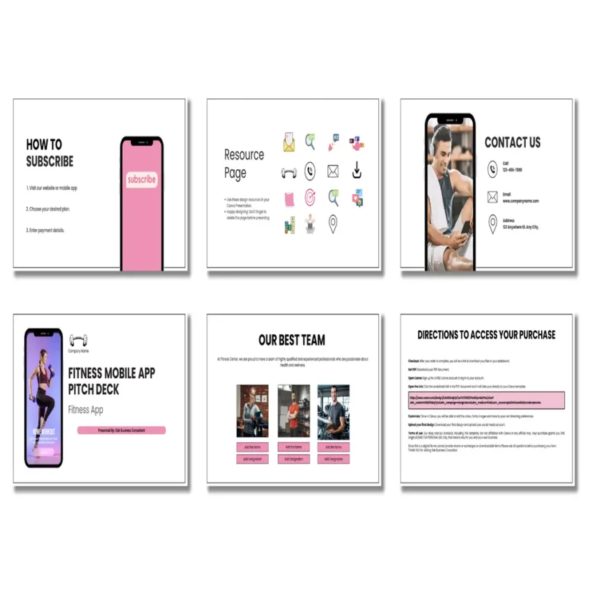 Mobile App Pitch Deck Template - Contact Us - FI