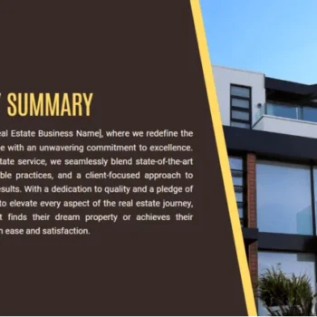 Real Estate Pitch Deck Template - Company Summary