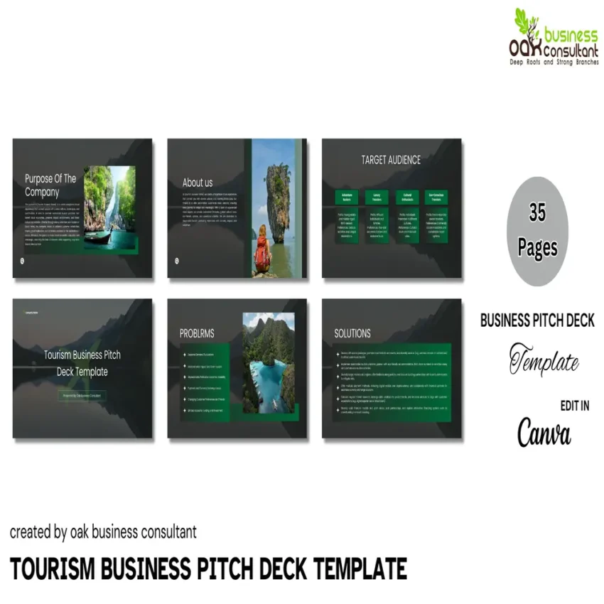 Tourism Business Pitch Deck Template - Company Summary - FI