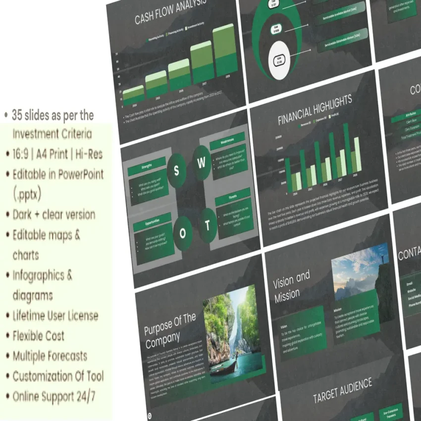 Tourism Business Pitch Deck Template - Mission - FI