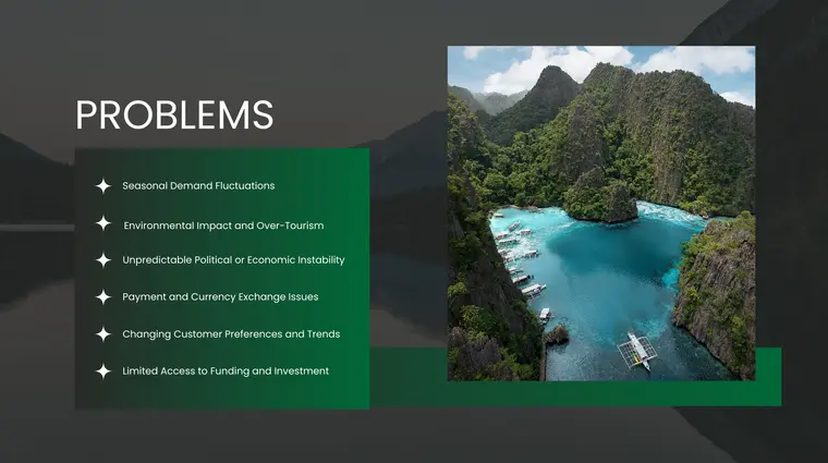 Tourism Business Pitch Deck Template - Problems