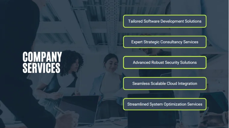 Software Pitch Deck Template - Company Services