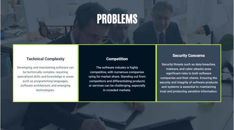 Software Pitch Deck Template - Problems