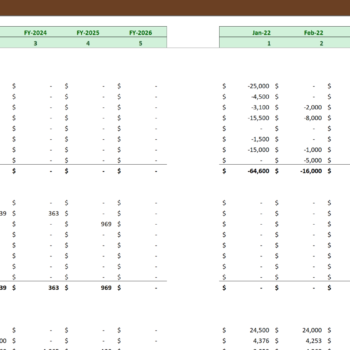 Capital Expenditure Excel Table Template
