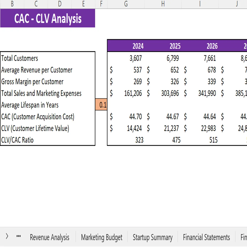 Fitness Subscription Box Financial Model - CAC - CLV Analysis