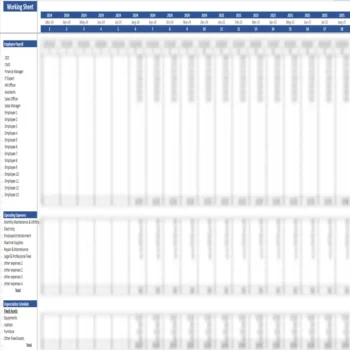 Organic Meal Subscription Financial Model - Working Sheet
