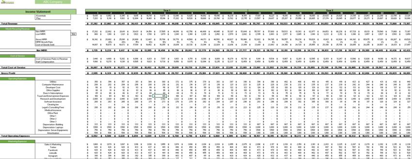 Accounting Software Excel Financial Model