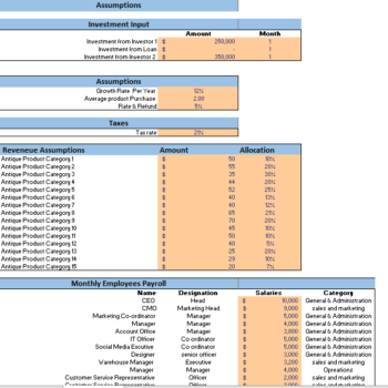 Antique Shop Excel Financial Model - Image 7
