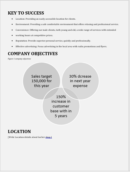 Barber Shop Business Plan
