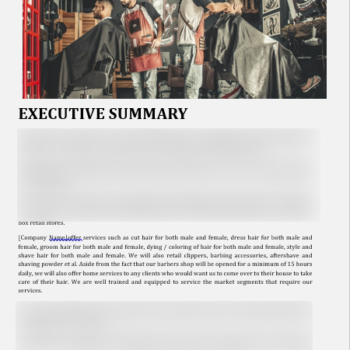 Barber Shop Business Plan