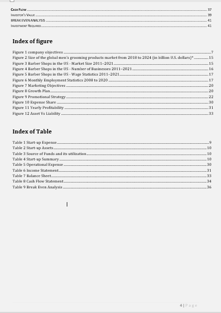 Barber Shop Business Plan