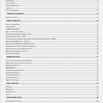 Barber Shop Business Plan