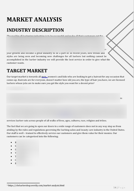 Barber Shop Business Plan