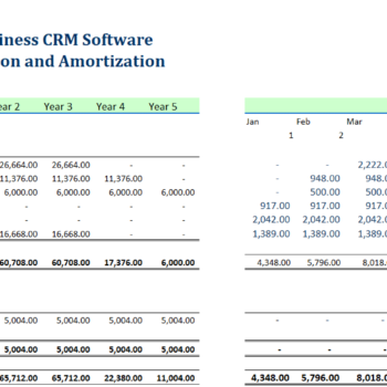 Small Business CRM Software Excel Financial Model